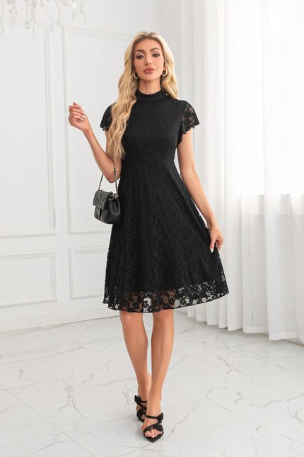 Robe Trapeze En Dentelle - gallery 4