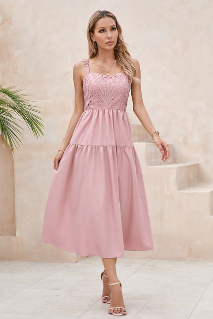 Robe Trapèze Rose Éclatante - gallery 1