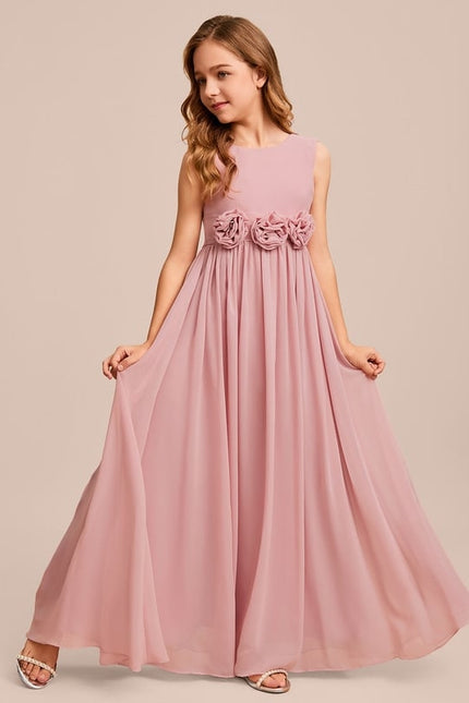 Robe Trapèze Mousseline Fleurie - gallery 3