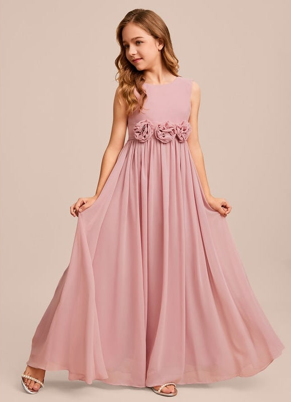 Robe Trapèze Mousseline Fleurie - gallery 3