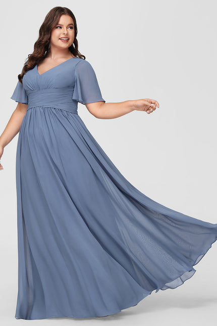 Robe Trapèze Mousseline Fendue - gallery 4