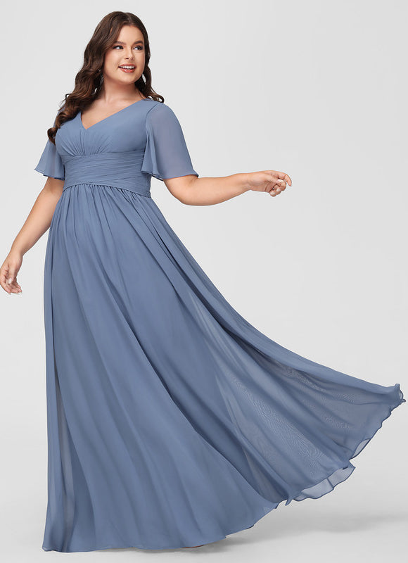 Robe Trapèze Mousseline Fendue - gallery 4