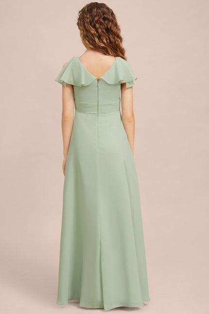 Robe Trapèze Vert Doux Éclat - gallery 7