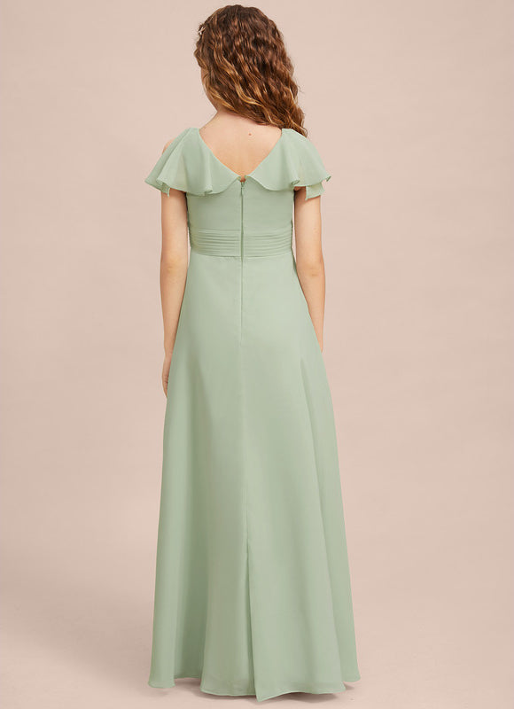 Robe Trapèze Vert Doux Éclat - gallery 7
