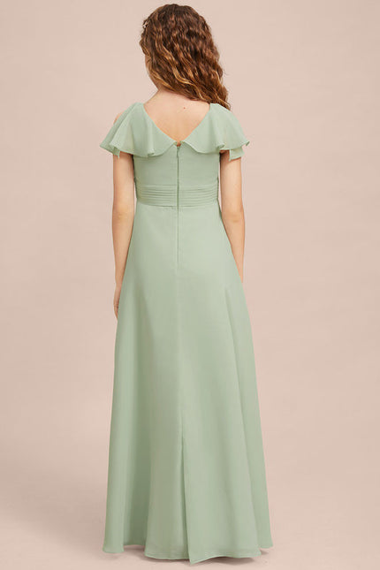 Robe Trapèze Vert Doux Éclat - gallery 7