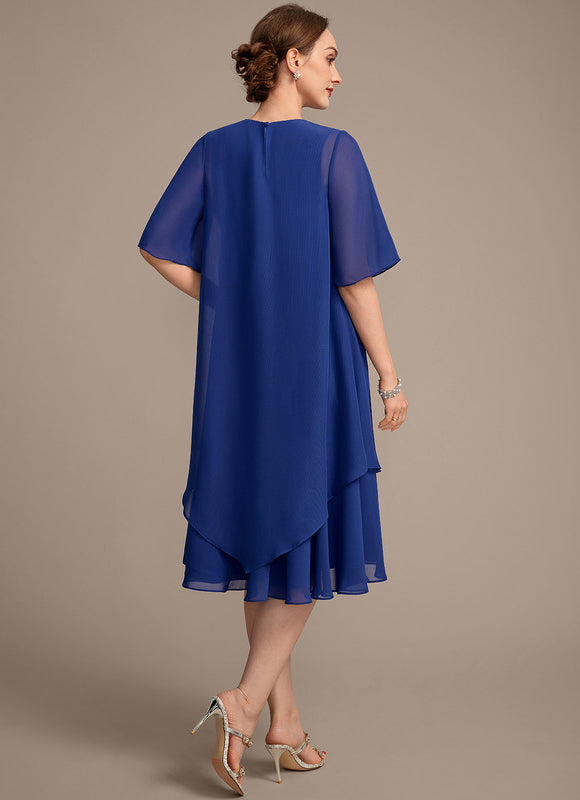 Robe Trapèze Élégance Cobalt - gallery 6