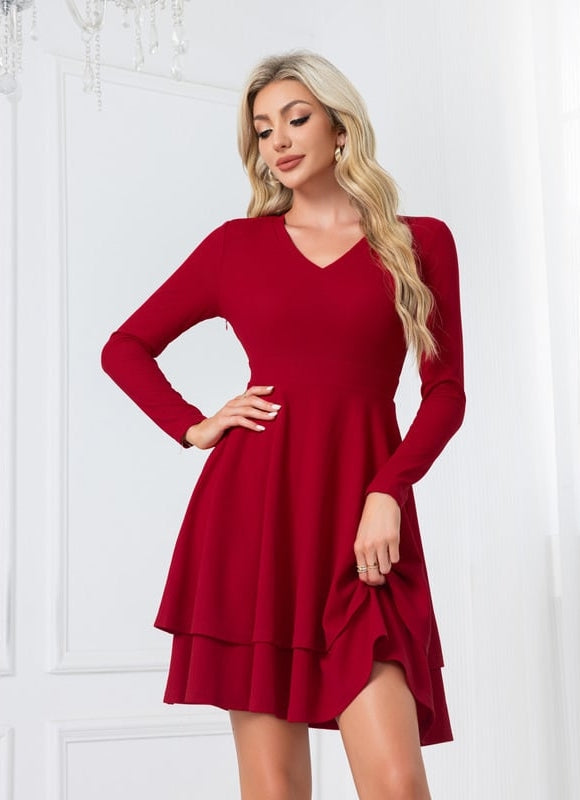 Robe Trapèze Volante Écarlate - gallery 3