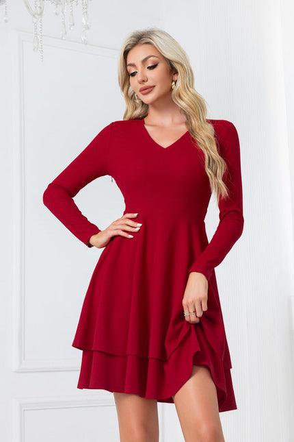 Robe Trapèze Rouge Chic - gallery 3