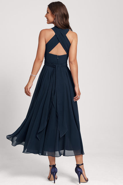 Robe Trapèze Mousseline Émeraude - gallery 7