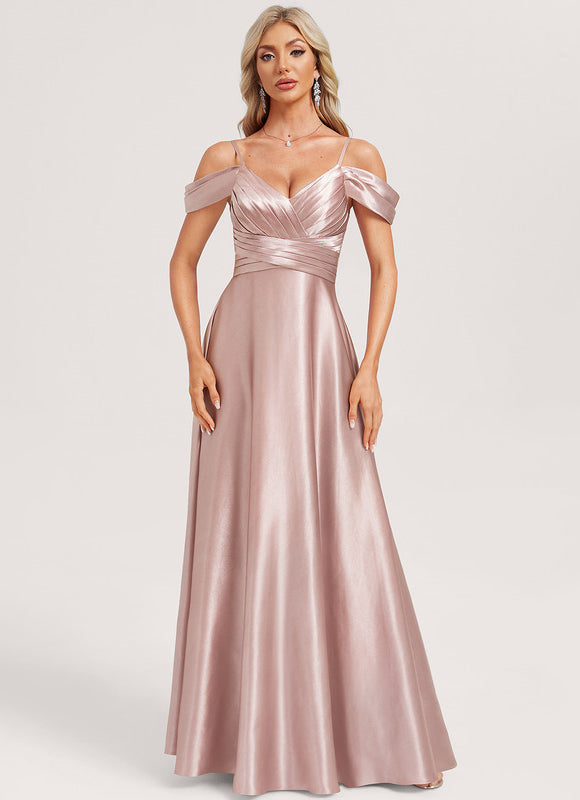 Robe Trapèze Satinée Cascade - gallery 1