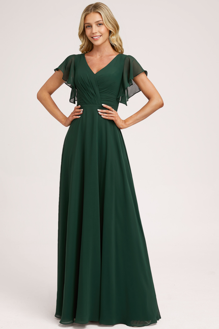 Robe Trapèze Mousseline Fendue - gallery 1