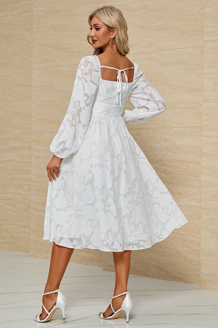 Robe Trapèze Blanchie Élégante - gallery 1