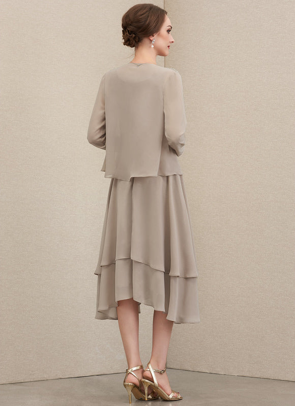 Robe Trapèze Élégance Acajou - gallery 3