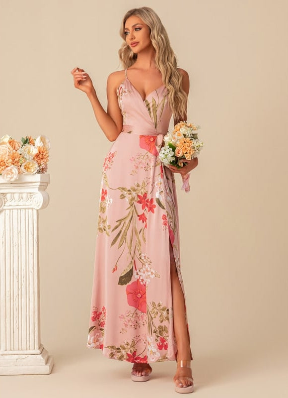 Robe Trapèze Floral Satinée - gallery 3