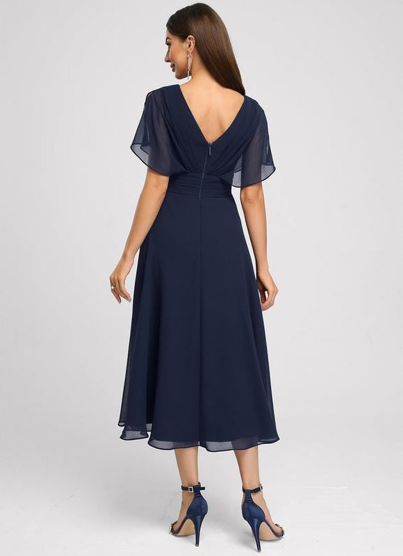 Robe Trapèze Flottante Verte - gallery 5