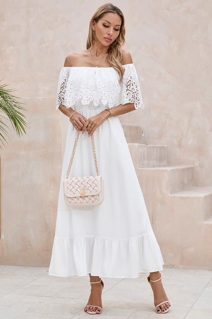Robe Trapèze Blanche Bohème