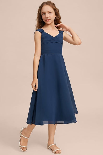 Robe Trapèze Bleu Céleste - gallery 6