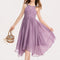 Robe Trapèze Lilas Vaporeux