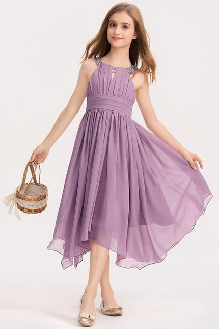 Robe Trapèze Lilas Vaporeux