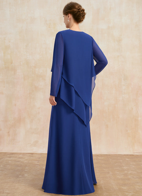 Robe Trapèze Satin Bleu Majestueux - gallery 2