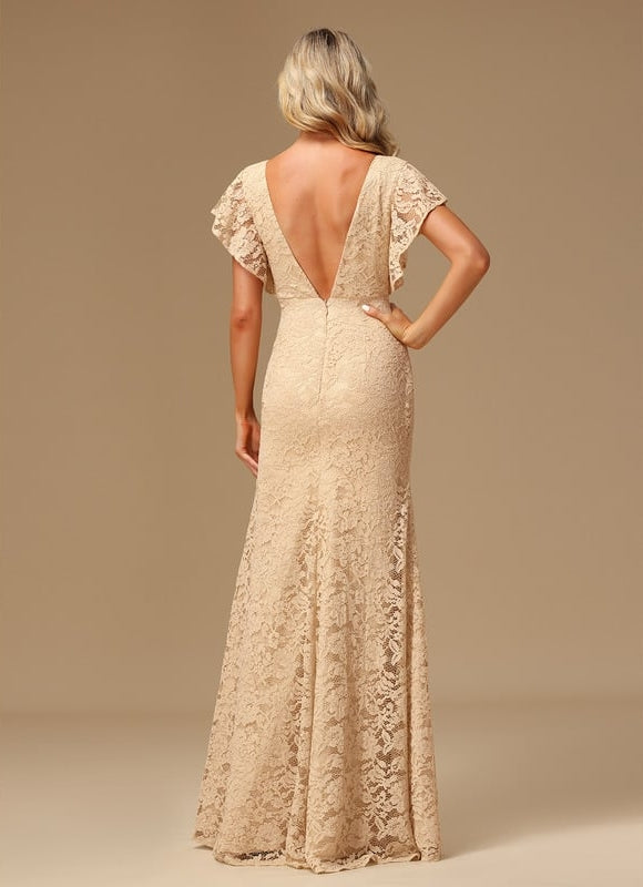 Robe Trapèze Dentelle Lavande - gallery 5