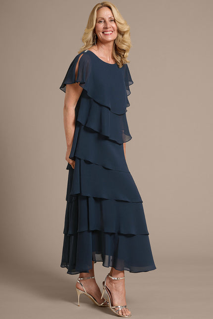Robe Trapèze Mousseline Ondulée - gallery 4
