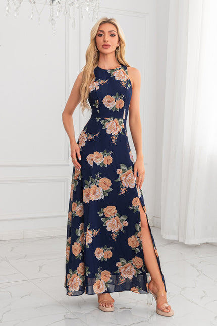 Robe Trapèze Fleur Marine Chic - gallery 6