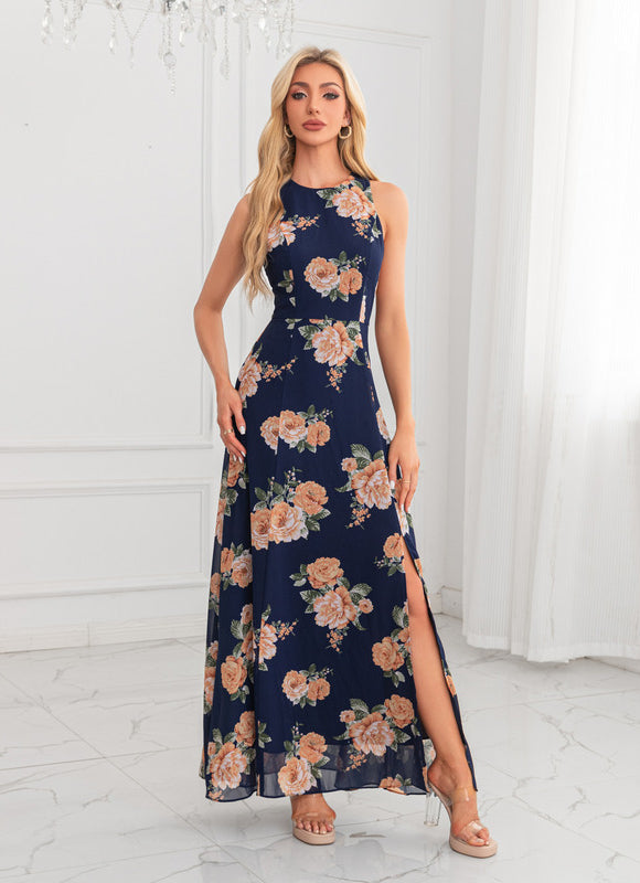 Robe Trapèze Fleur Marine Chic - gallery 6
