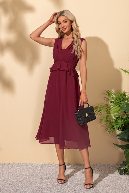 Robe Trapèze Noir Décorative
