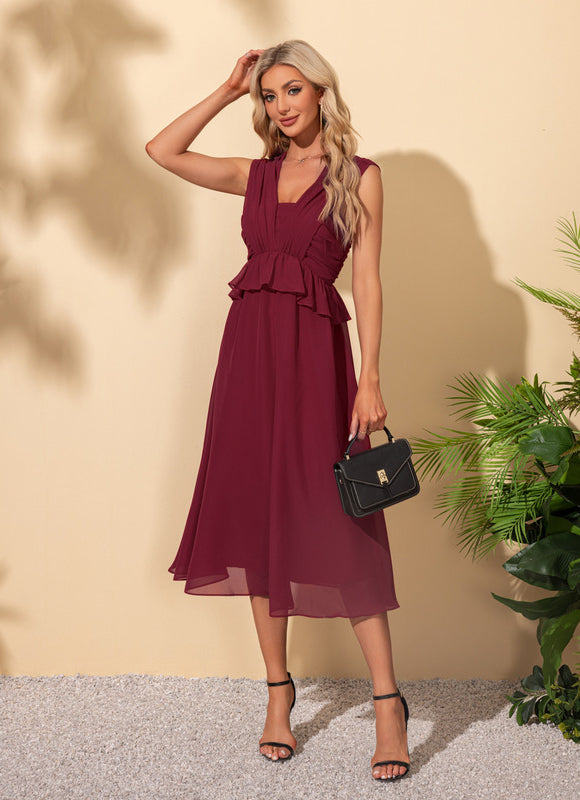 Robe Trapèze Noir Décorative