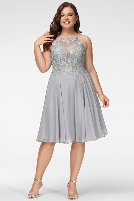 Robe Trapèze Éclat Argenté - gallery 6
