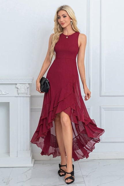 Robe Trapèze Flottante Bordeaux