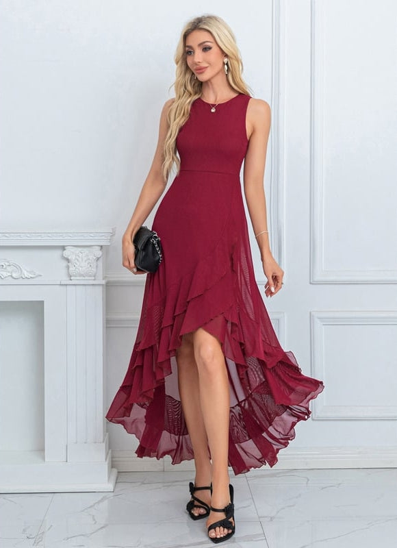 Robe Trapèze Flottante Bordeaux