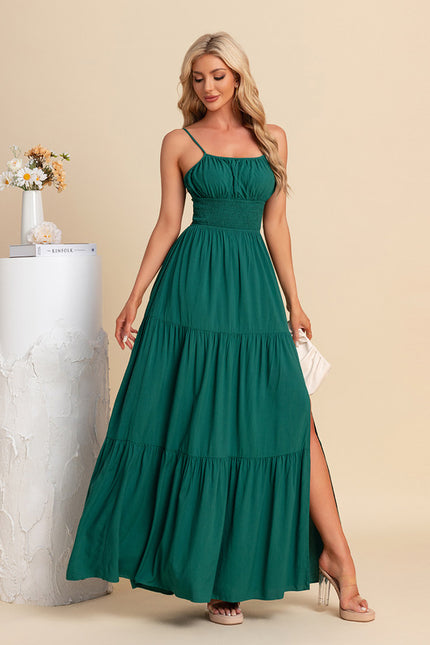 Robe Trapèze Maxi Vert Éclat - gallery 2