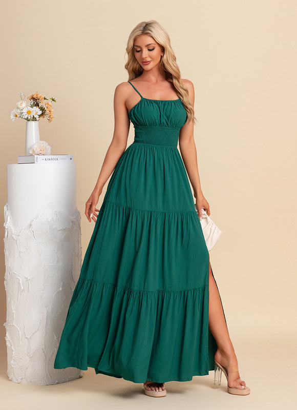 Robe Trapèze Maxi Vert Éclat - gallery 2