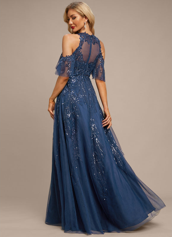 Robe Trapèze Satinée Azur - gallery 6