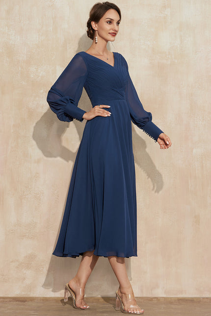 Robe Trapèze Chiffon Élégante - gallery 5
