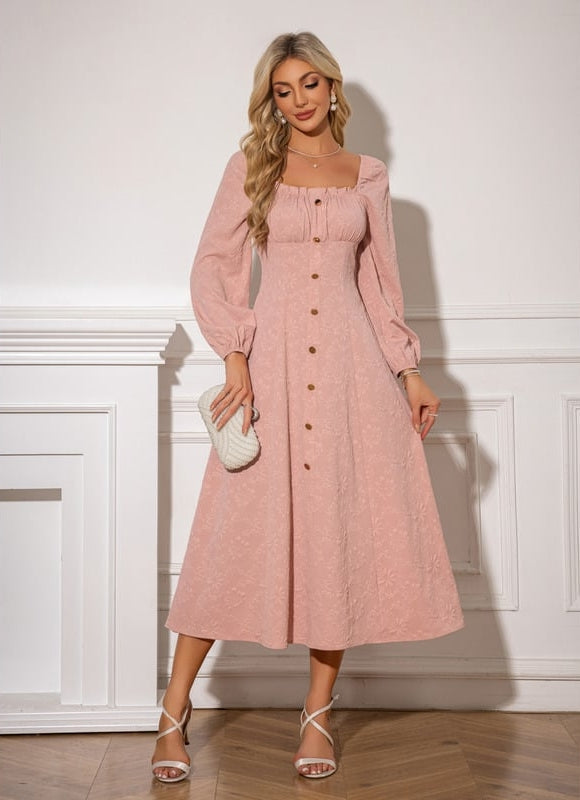 Robe Trapèze Midi Romantique - gallery 1