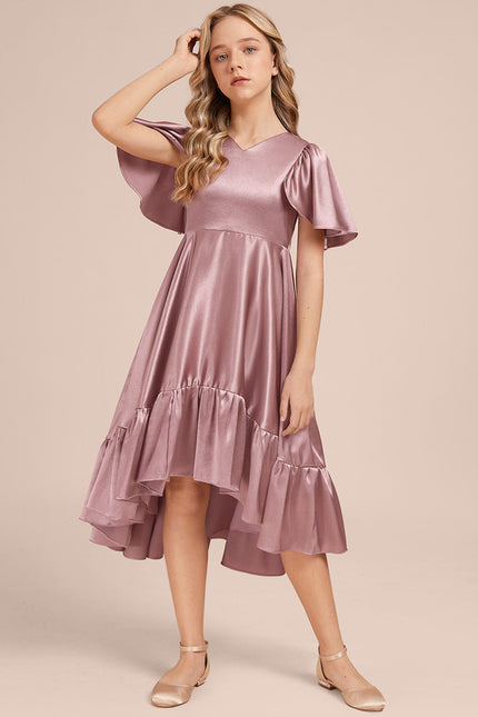 Robe Trapèze Satin Ciel - gallery 1