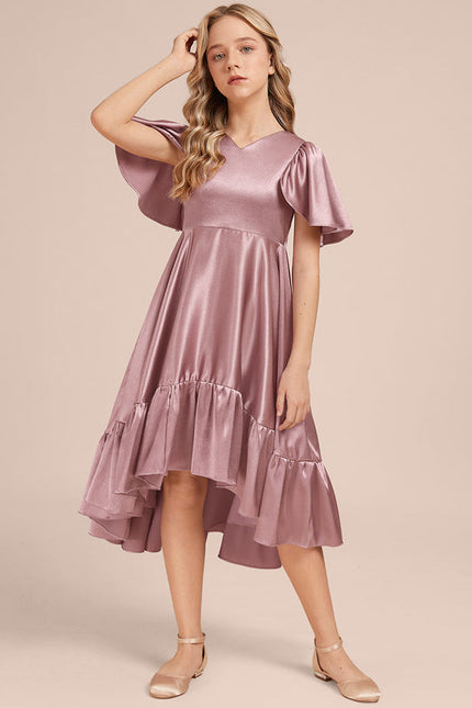 Robe Trapèze Satin Ciel - gallery 1