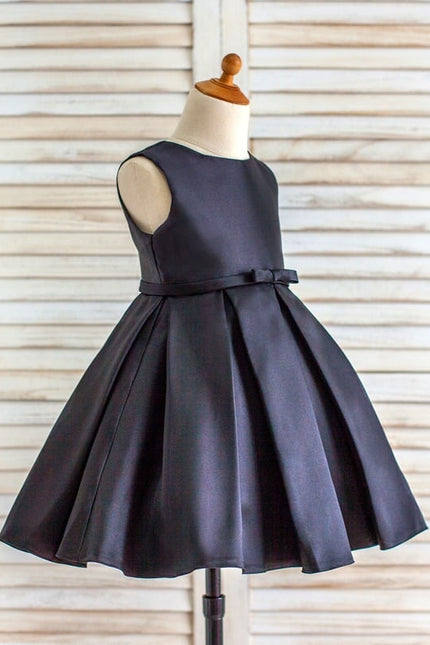 Robe Trapèze Satin Vert Poudré - gallery 1