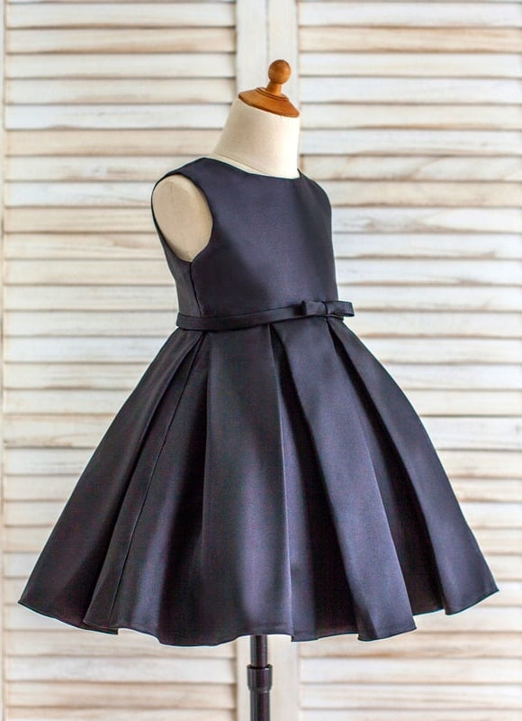 Robe Trapèze Satin Vert Poudré - gallery 1