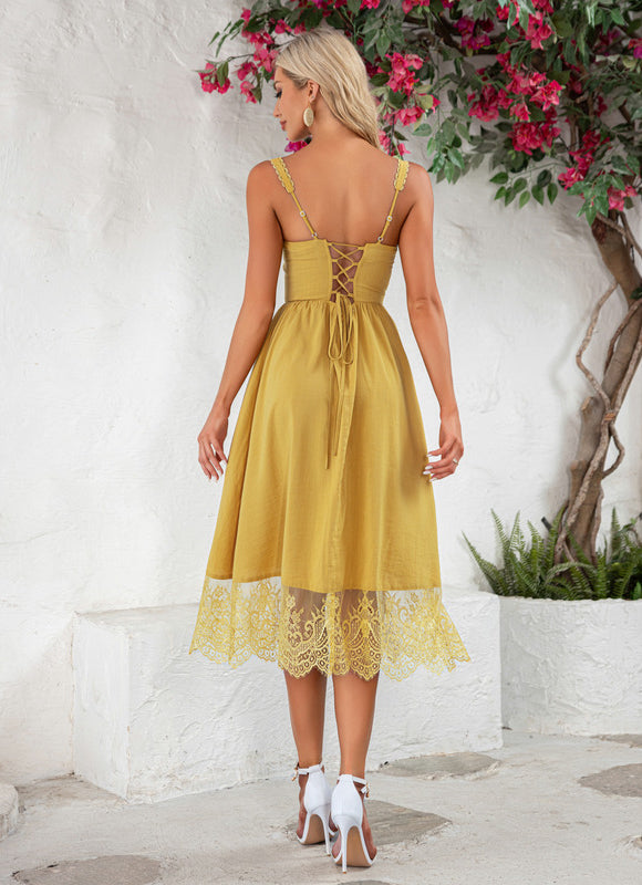 Robe Trapèze Jaune Douceur - gallery 2