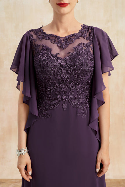 Robe Trapèze Élégante Noir Opalescent - gallery 6