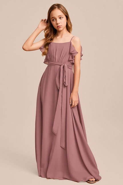 Robe Trapèze Mousseline Bleue - gallery 4