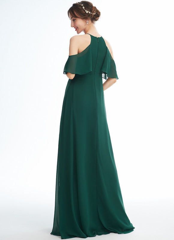 Robe Trapèze Verte Maternité Chic - gallery 2