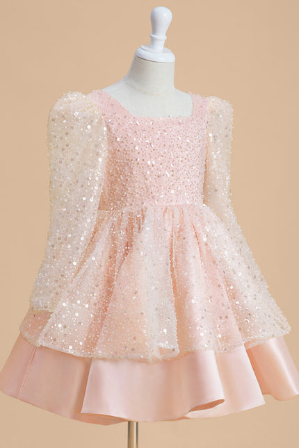 Robe Trapèze Éclat Rosé - gallery 1