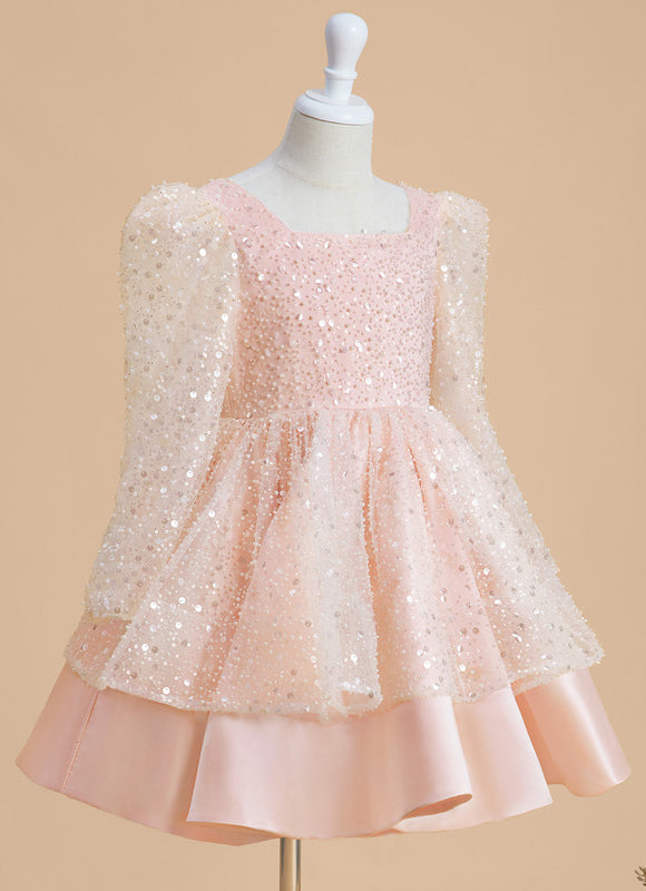 Robe Trapèze Éclat Rosé - gallery 1