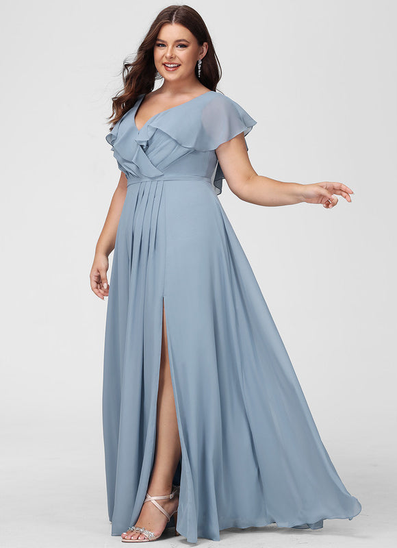 Robe Trapèze Longue Beige Élégante - gallery 6