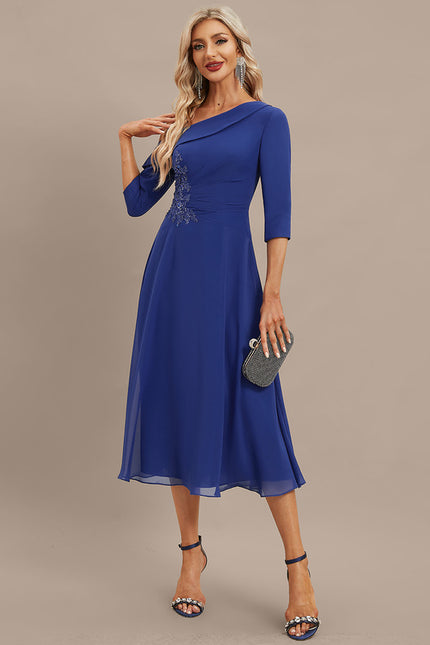 Robe Trapèze Saphir Flottant - gallery 4